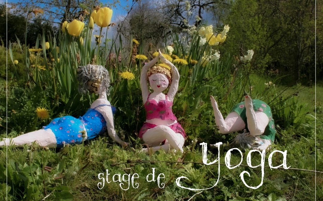 Yoga sculptures by Paulie Zink's YIn yoga certification students