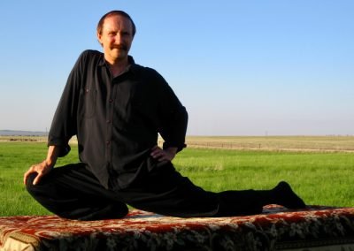 Yin Yoga Poses Paulie Zink demonstrating very advanced Dragon pose