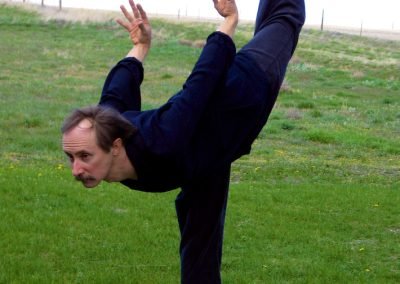 Yin Yoga Poses Paulie Zink demonstrating flying Phoenix Yin yoga pose